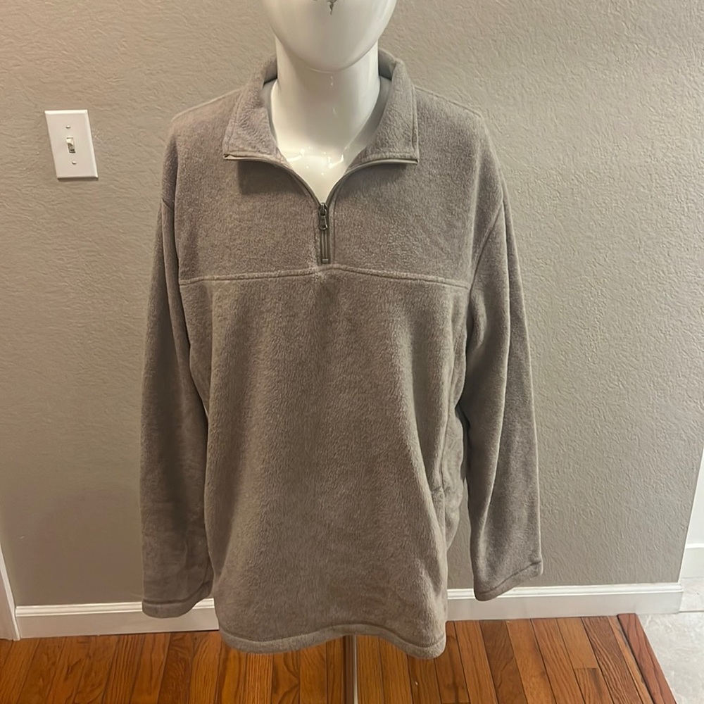 Men’s XL Croft & Barrow Fleece‎ Quarter Zip - Tan